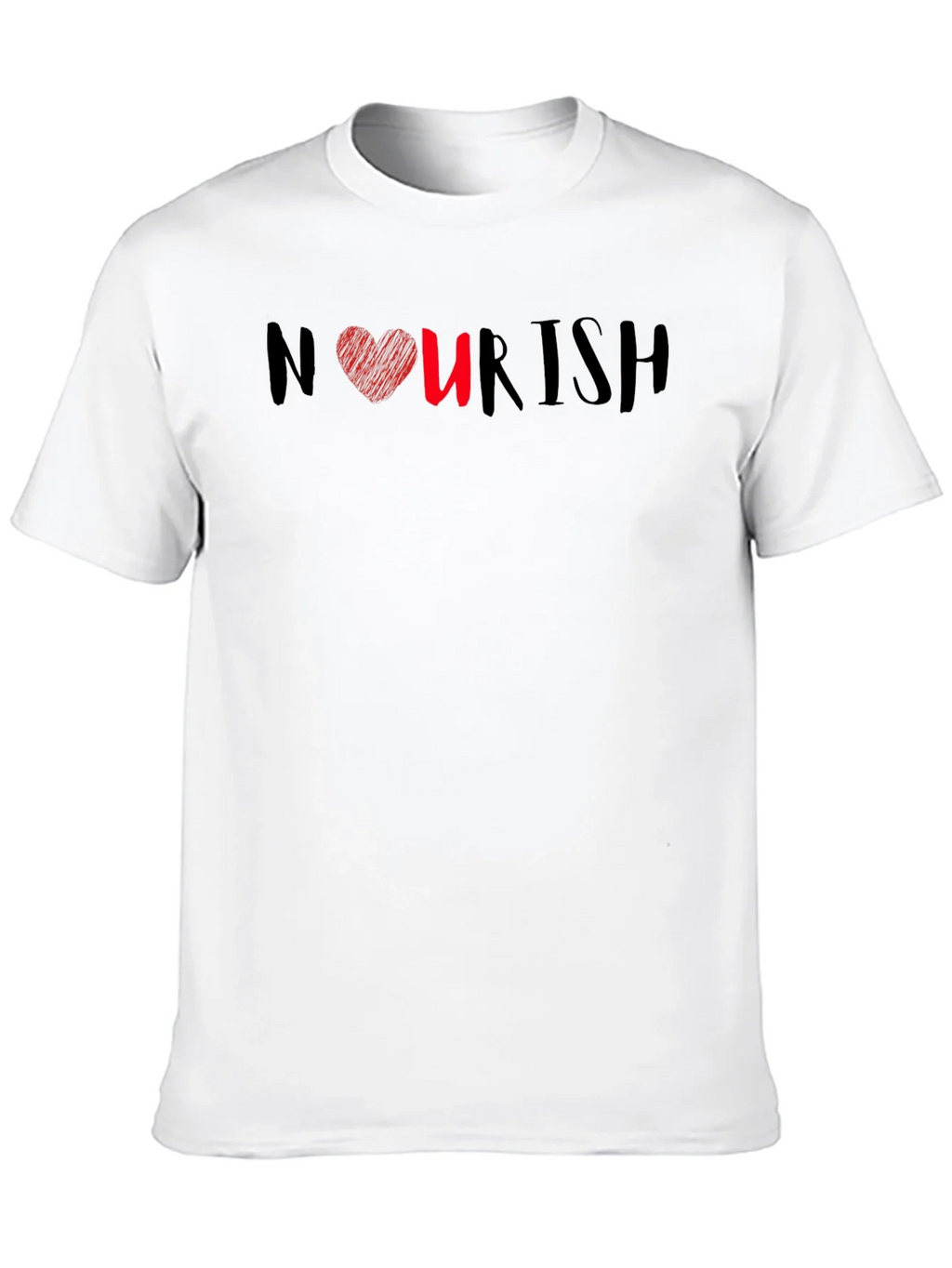 Nourish Heart Graphic Tee - Black