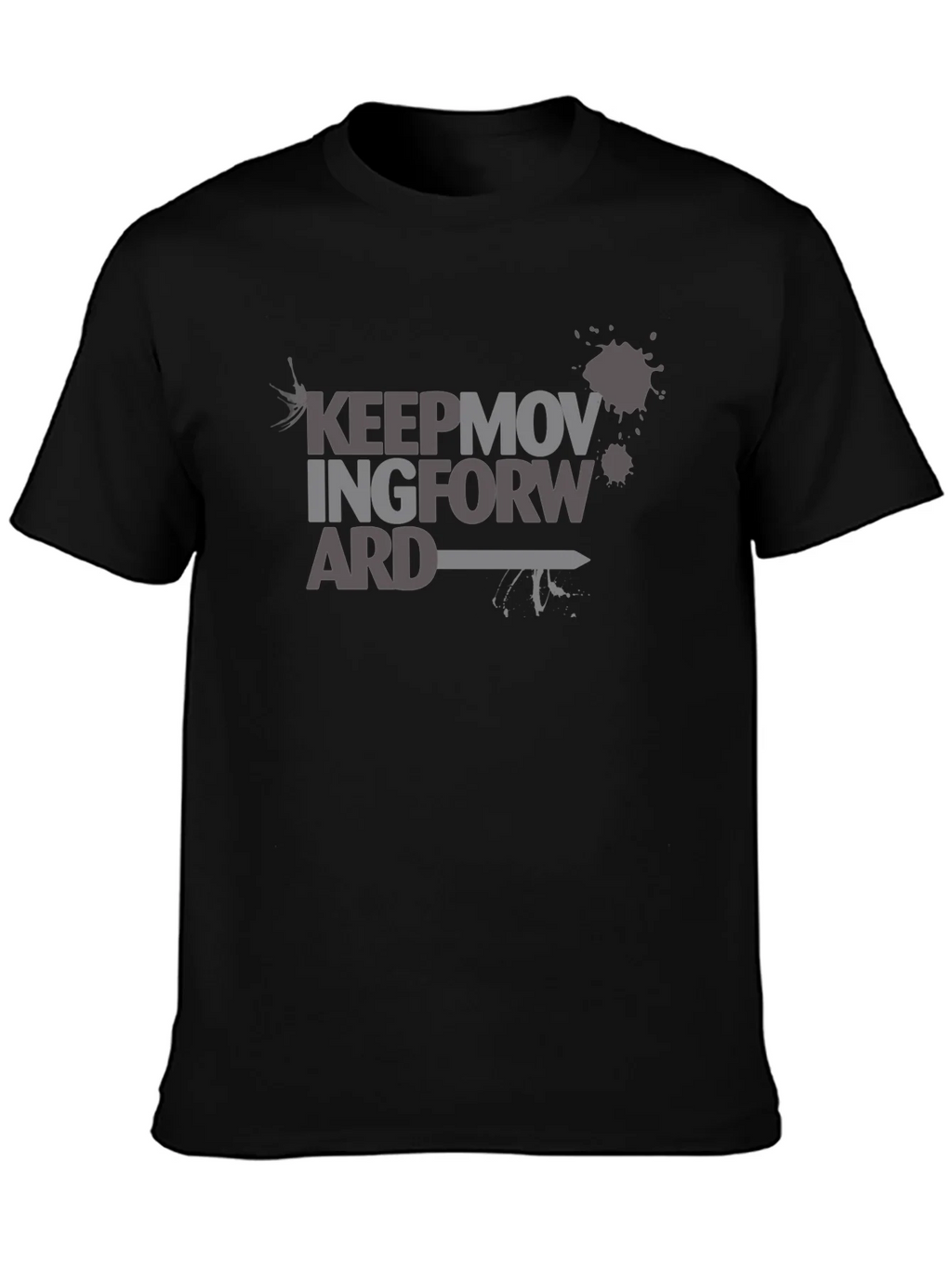 Keep Moving Forward Graphic T-Shirt - Black