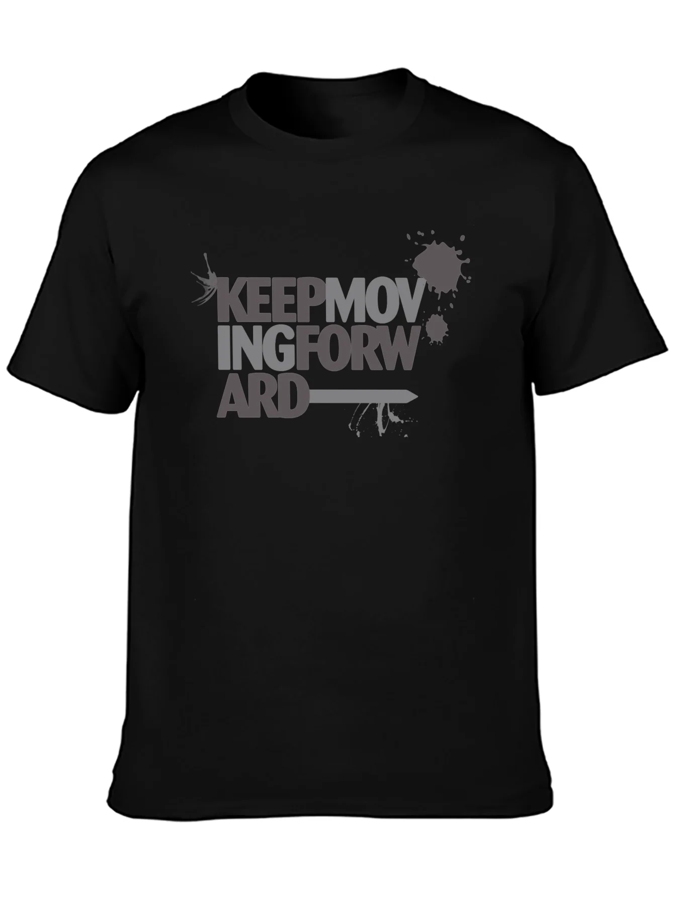Keep Moving Forward Graphic T-Shirt - Black