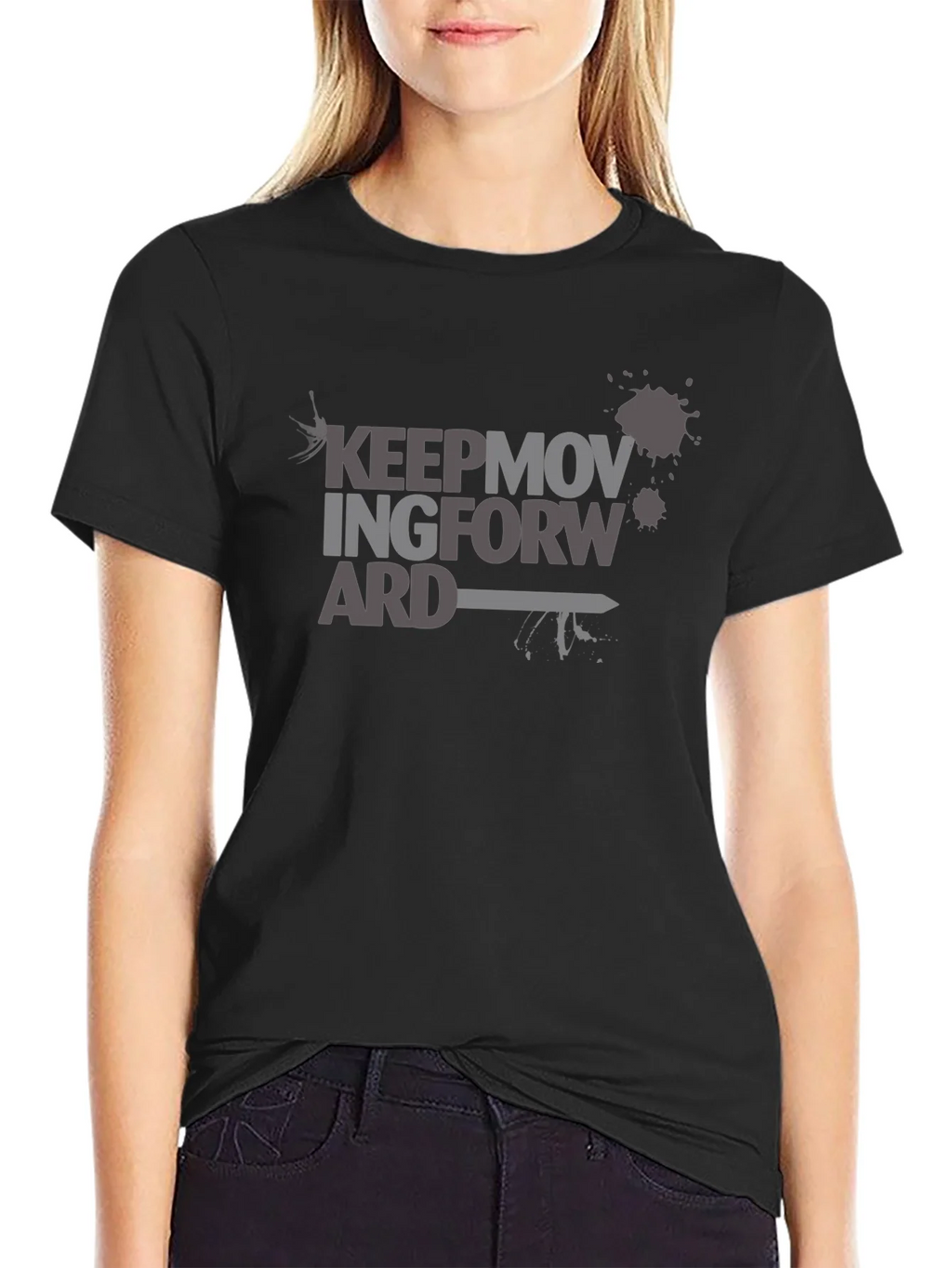 Keep Moving Forward Graphic T-Shirt - Black