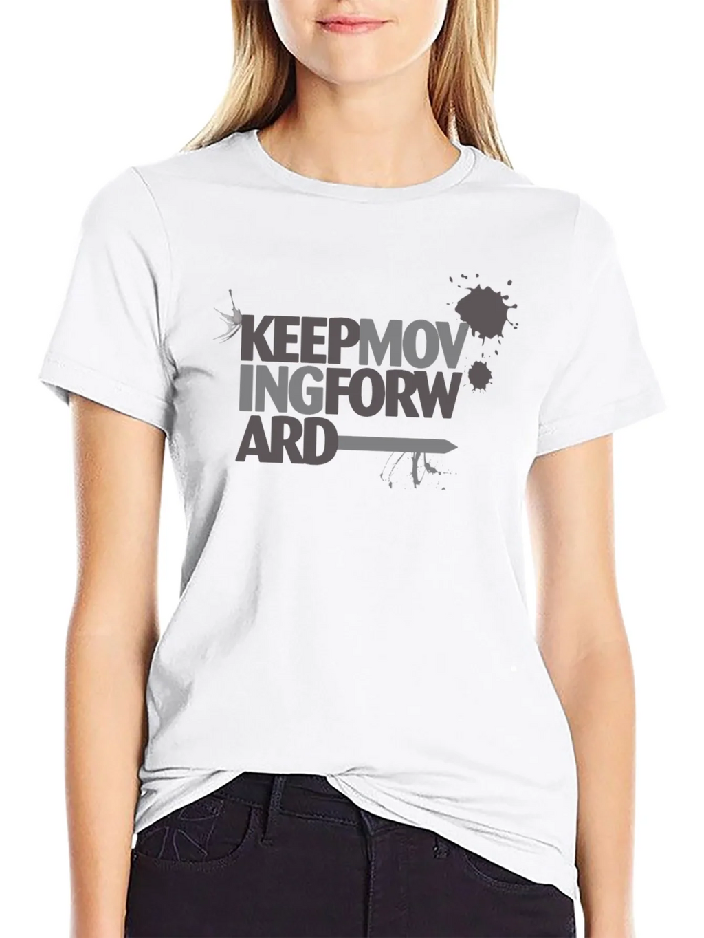 Keep Moving Forward Graphic T-Shirt - Black
