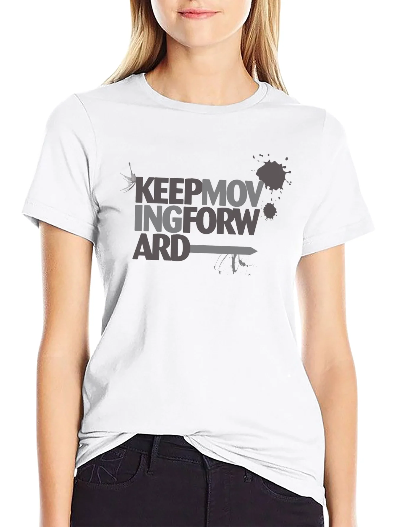 Keep Moving Forward Graphic T-Shirt - Black