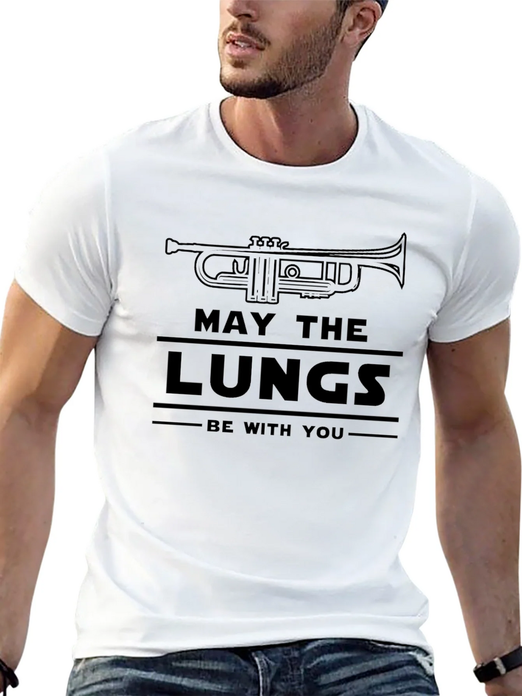 May The Lungs Be With You Trumpet T-Shirt