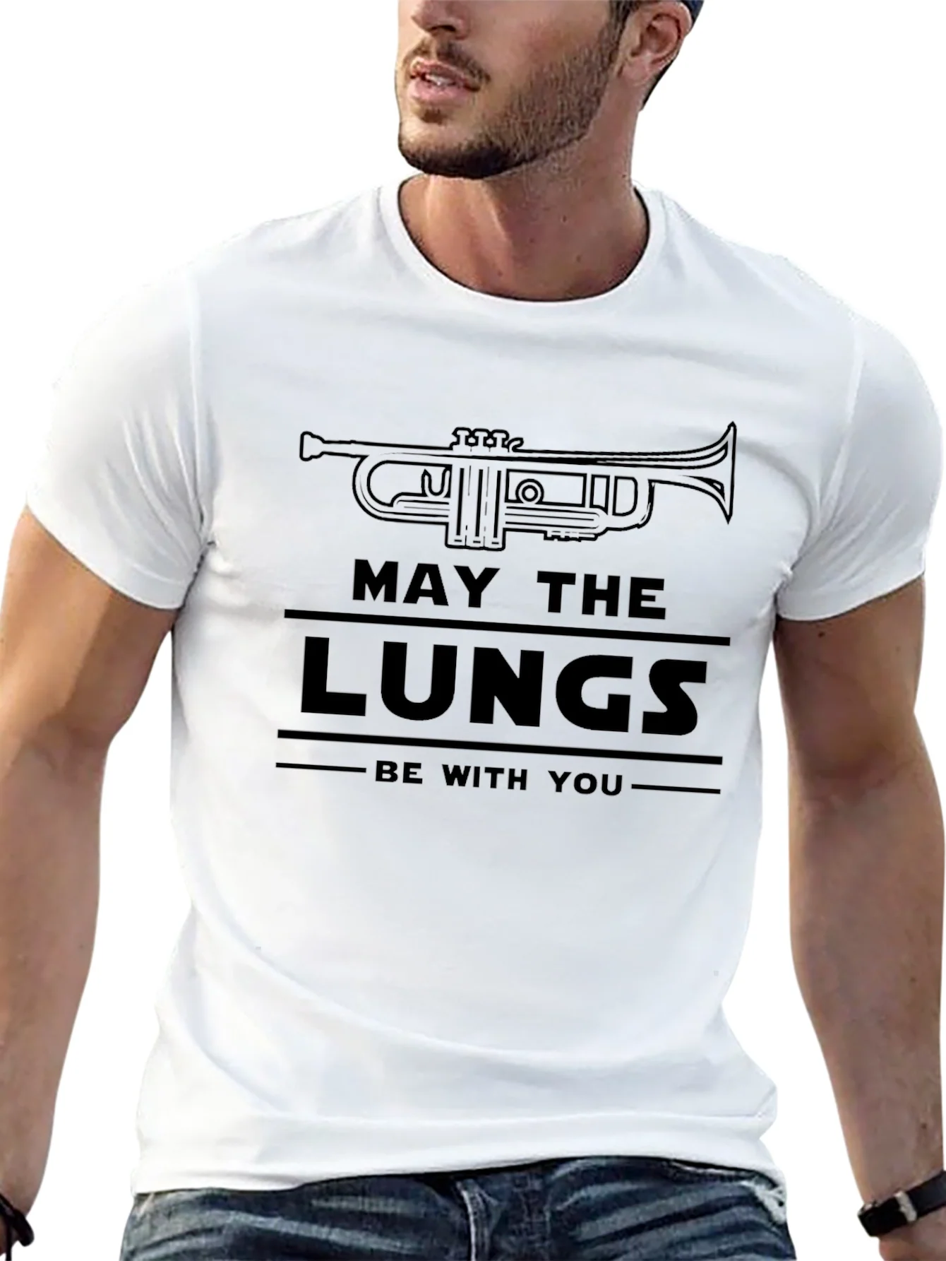 May The Lungs Be With You Trumpet T-Shirt