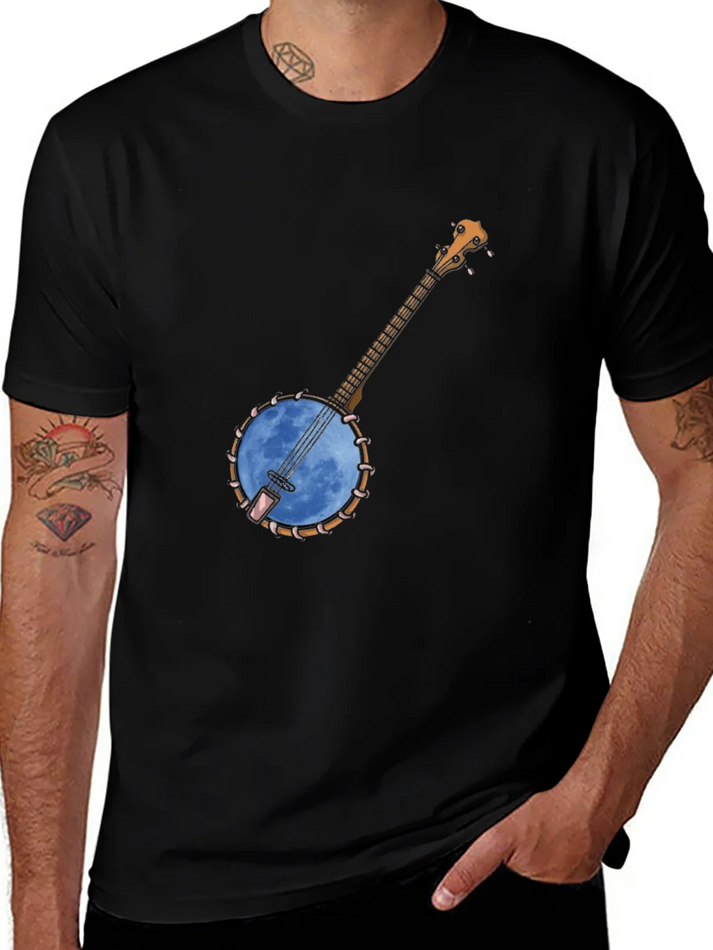 Banjo Moon Graphic Tee - Black