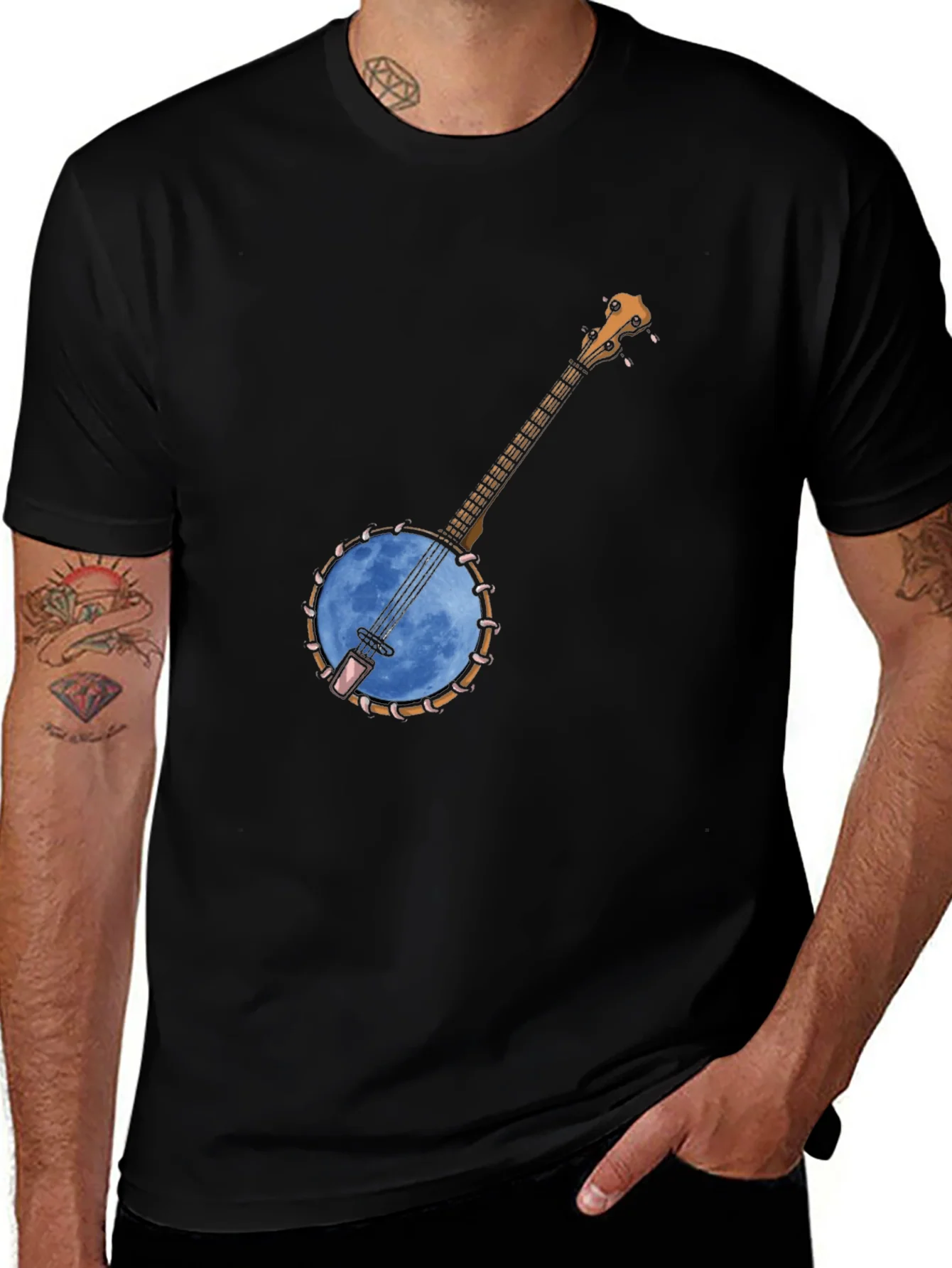 Banjo Moon Graphic Tee - Black