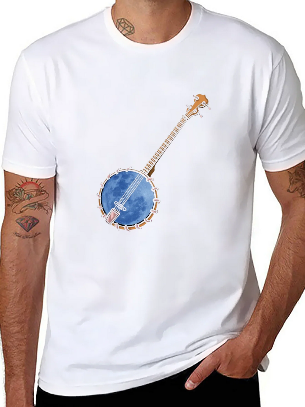 Banjo Moon Graphic Tee - Black
