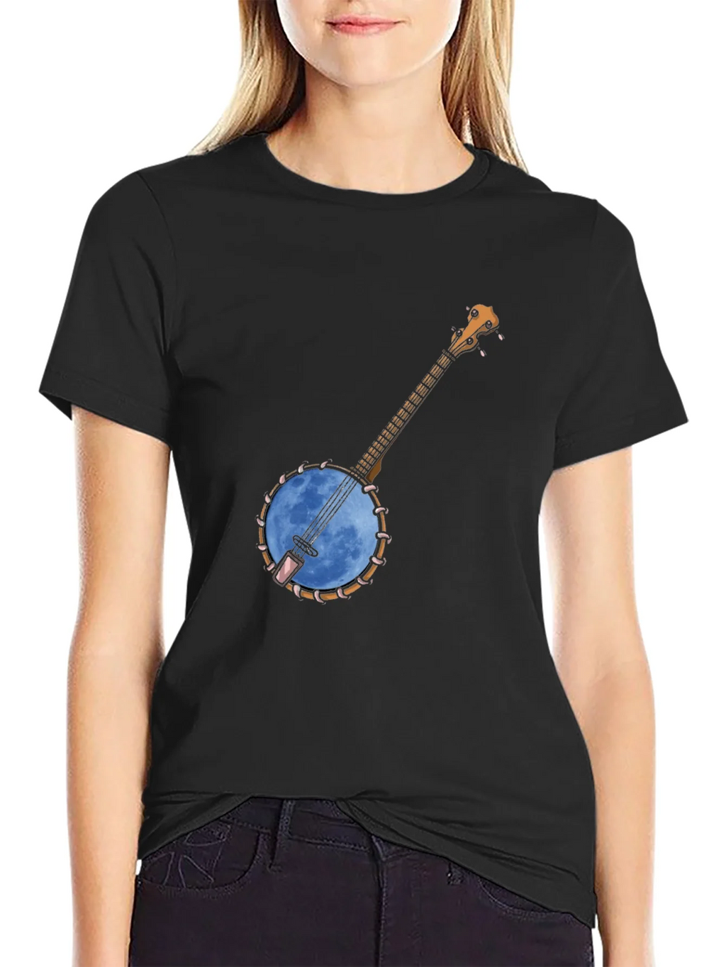 Banjo Moon Graphic Tee - Black