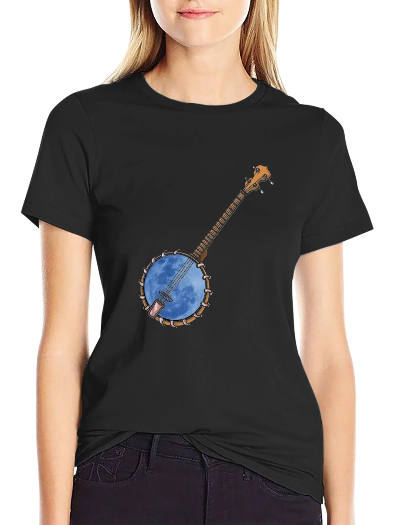 Banjo Moon Graphic Tee - Black