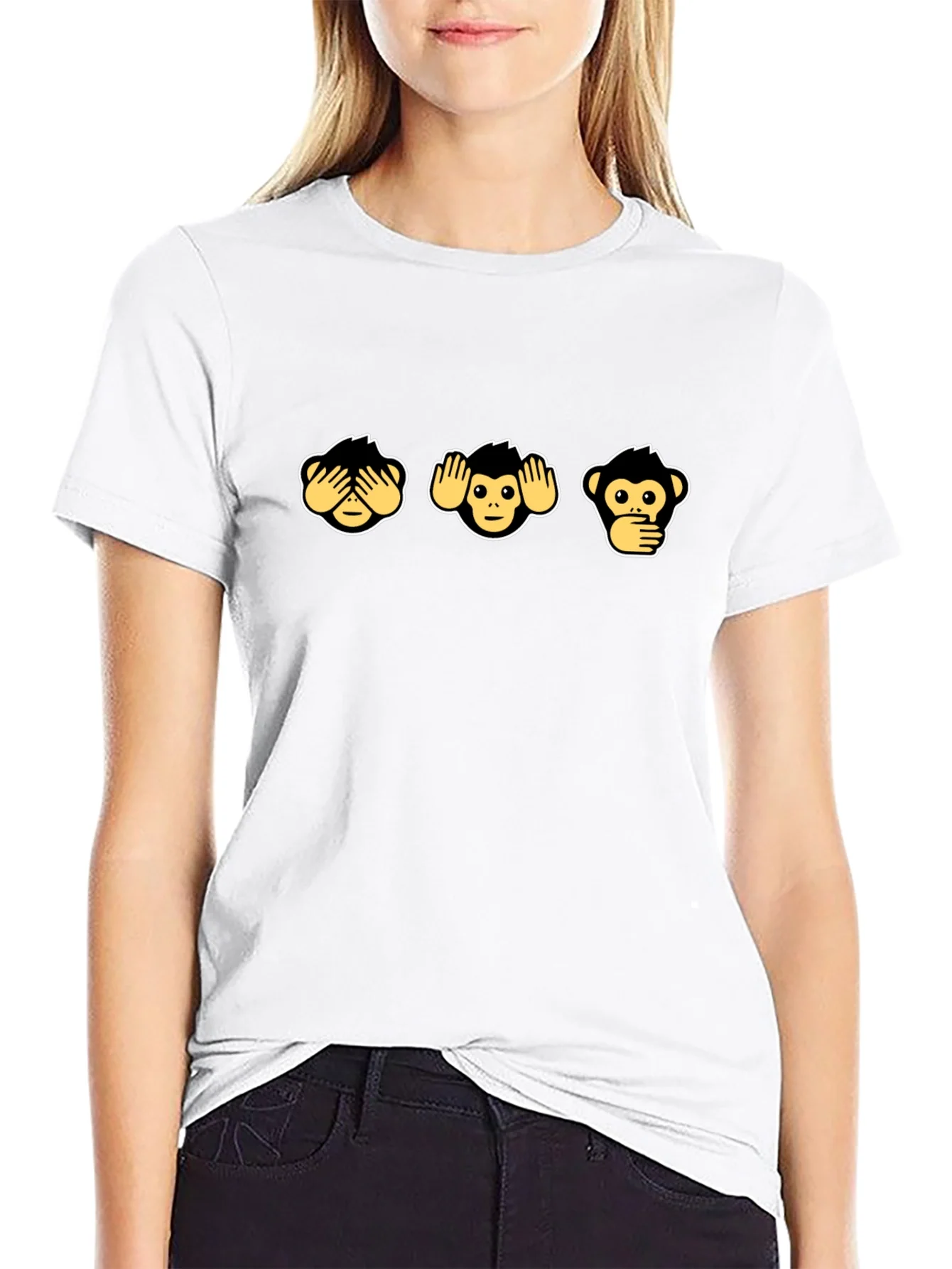 Three Wise Monkeys Graphic Tee - Hear See Speak No Evil