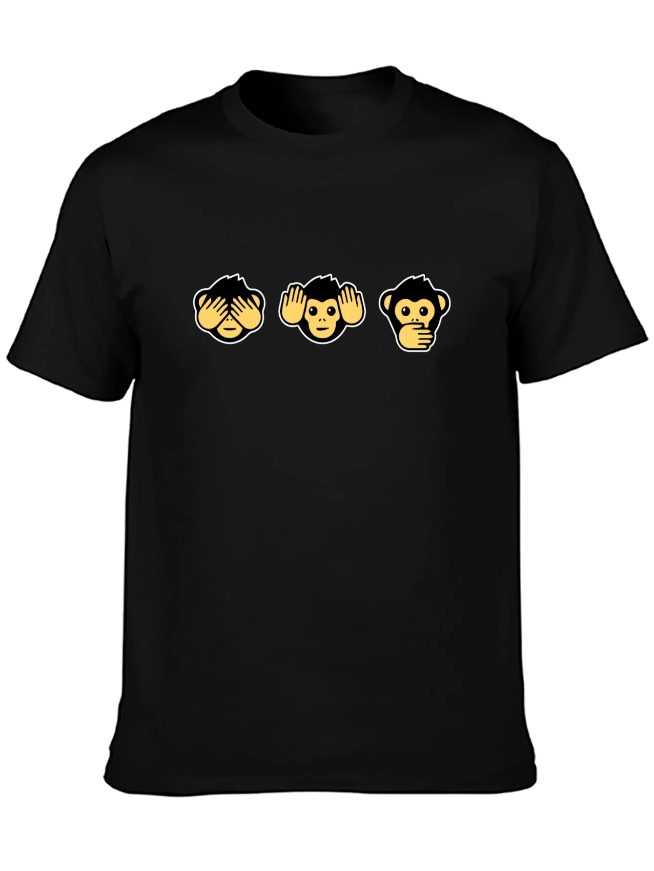 Three Wise Monkeys Graphic Tee - Hear See Speak No Evil