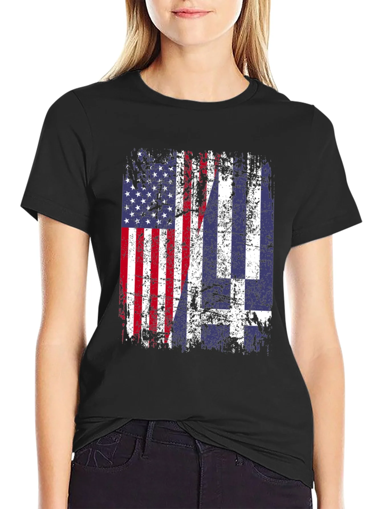 USA & Greece Flag T-Shirt