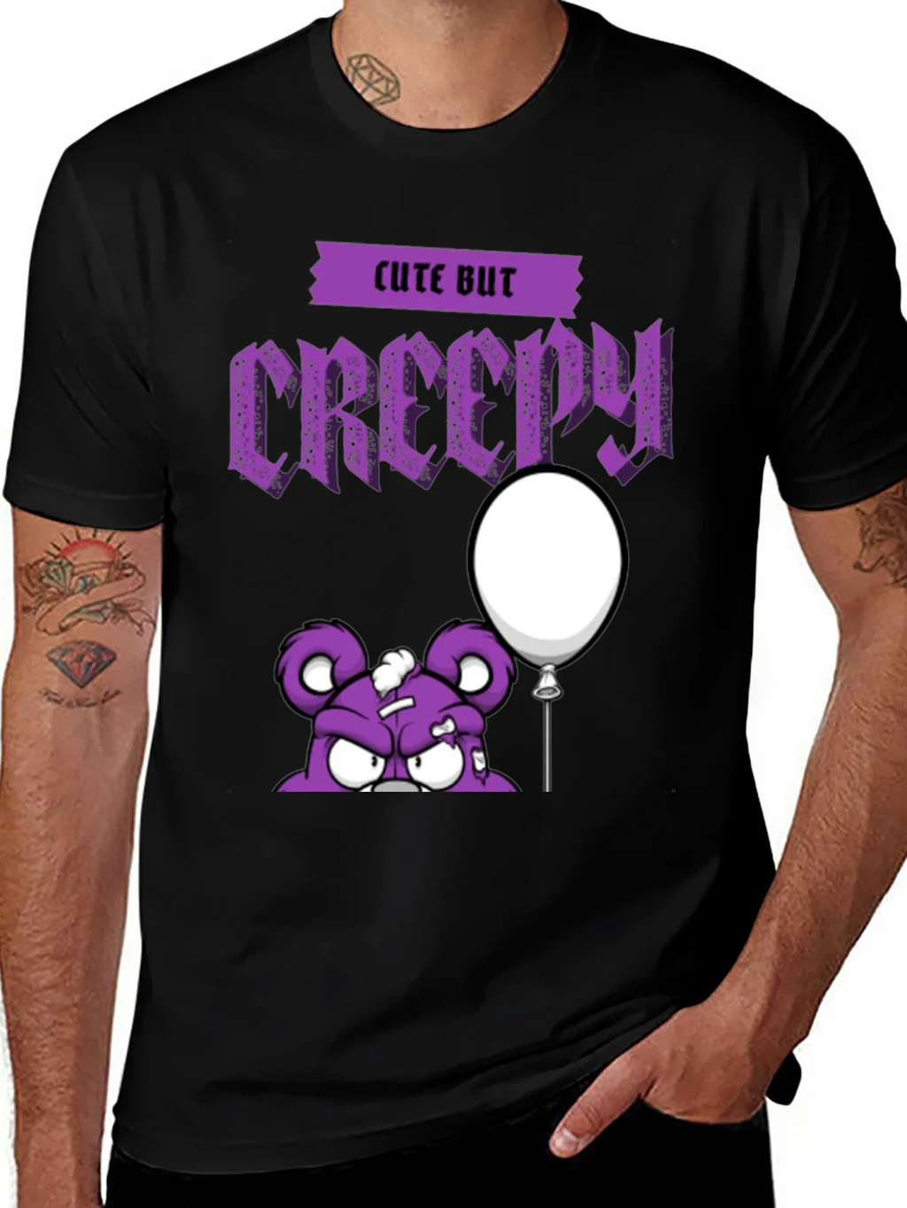Cute But Creepy Cartoon Graphic T-Shirt