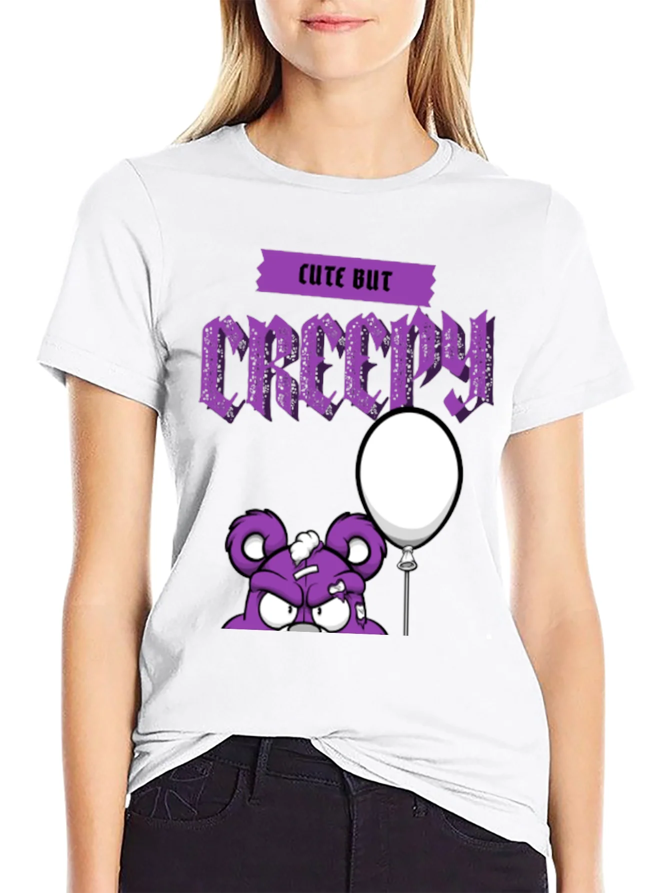 Cute But Creepy Cartoon Graphic T-Shirt