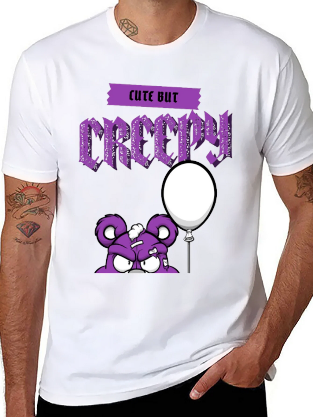 Cute But Creepy Cartoon Graphic T-Shirt