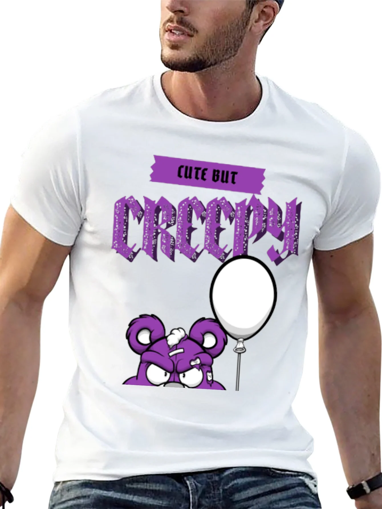 Cute But Creepy Cartoon Graphic T-Shirt