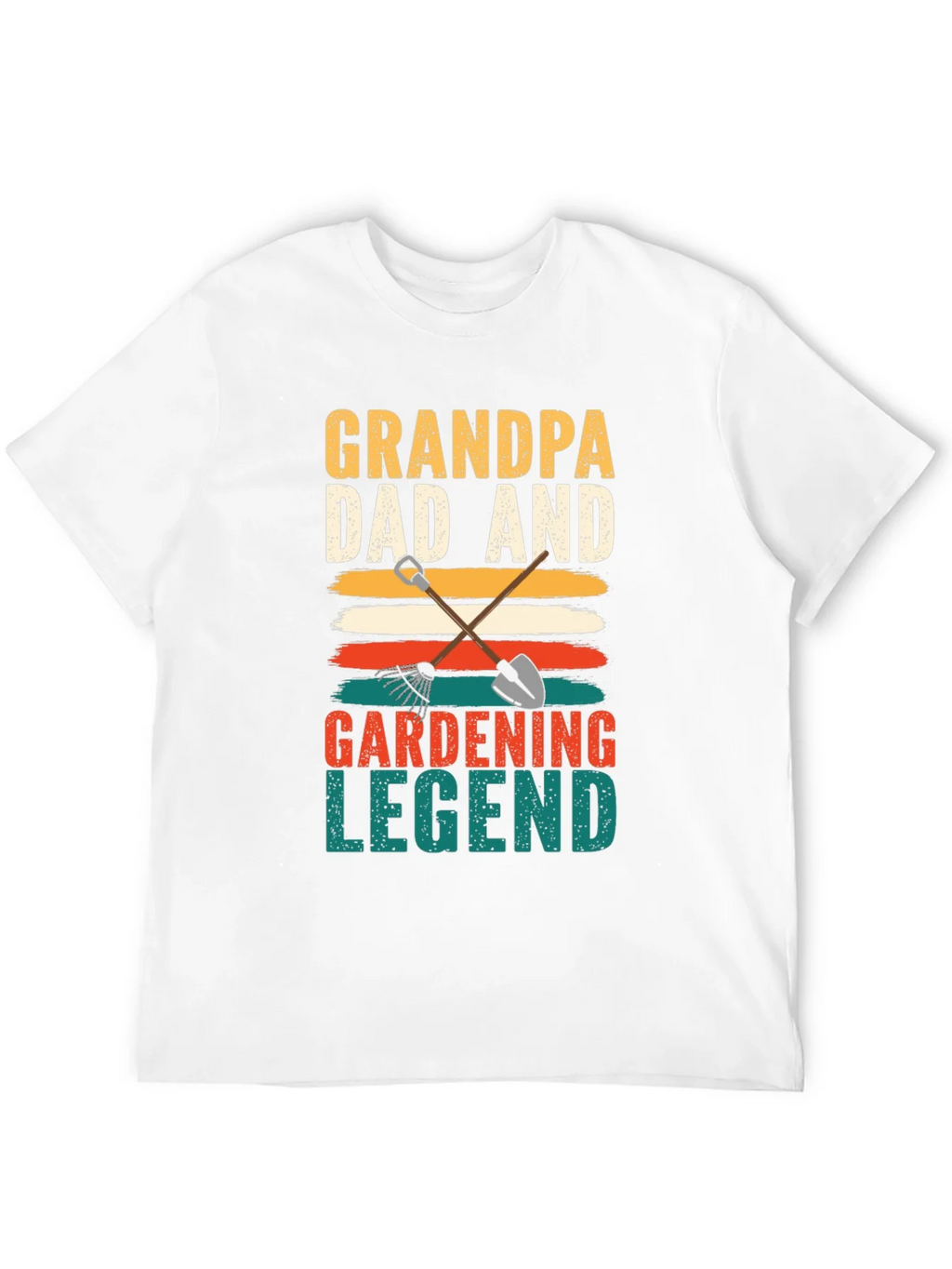 Grandpa Dad Gardening Legend Black T-Shirt