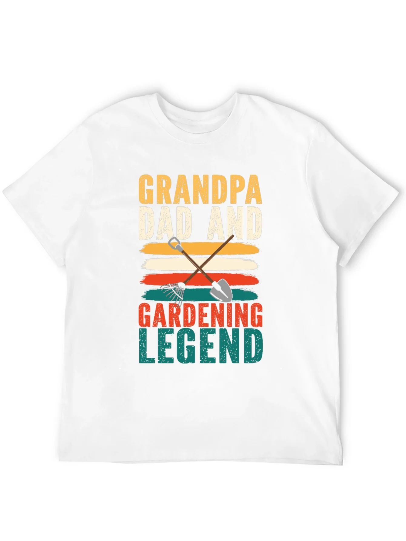 Grandpa Dad Gardening Legend Black T-Shirt