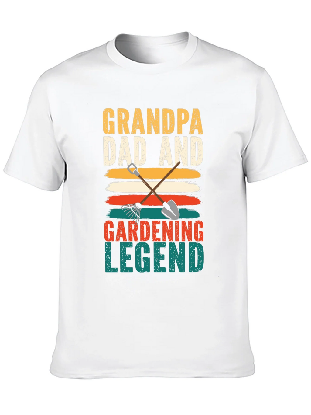Grandpa Dad Gardening Legend Black T-Shirt
