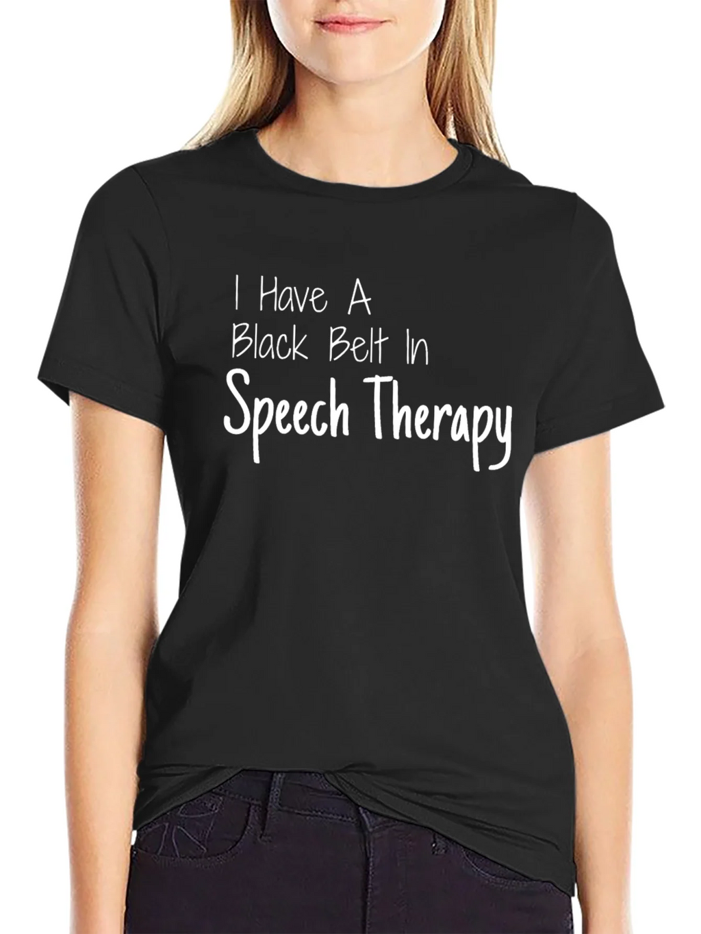 Black Belt Speech Therapy Graphic Tee - Black