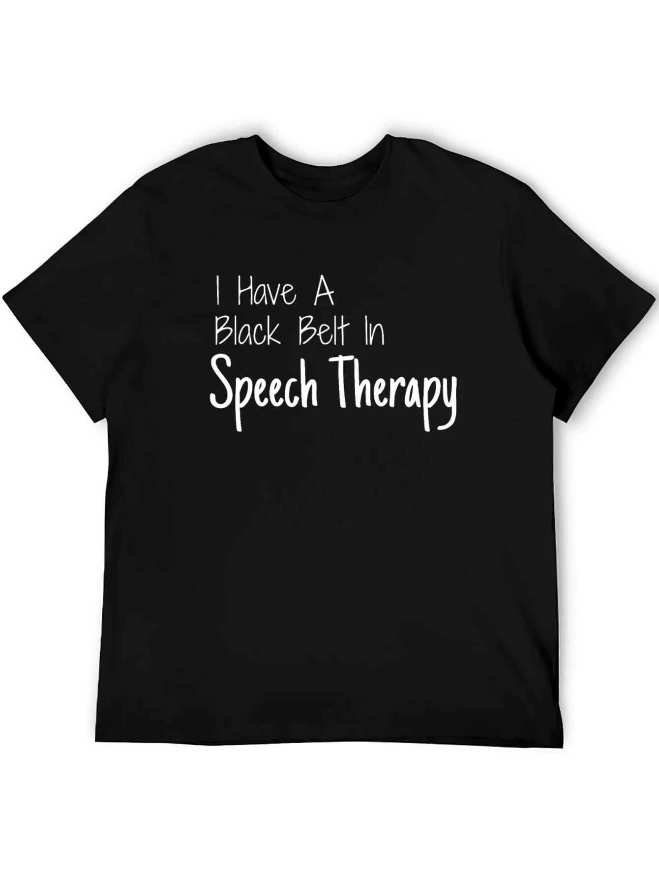 Black Belt Speech Therapy Graphic Tee - Black