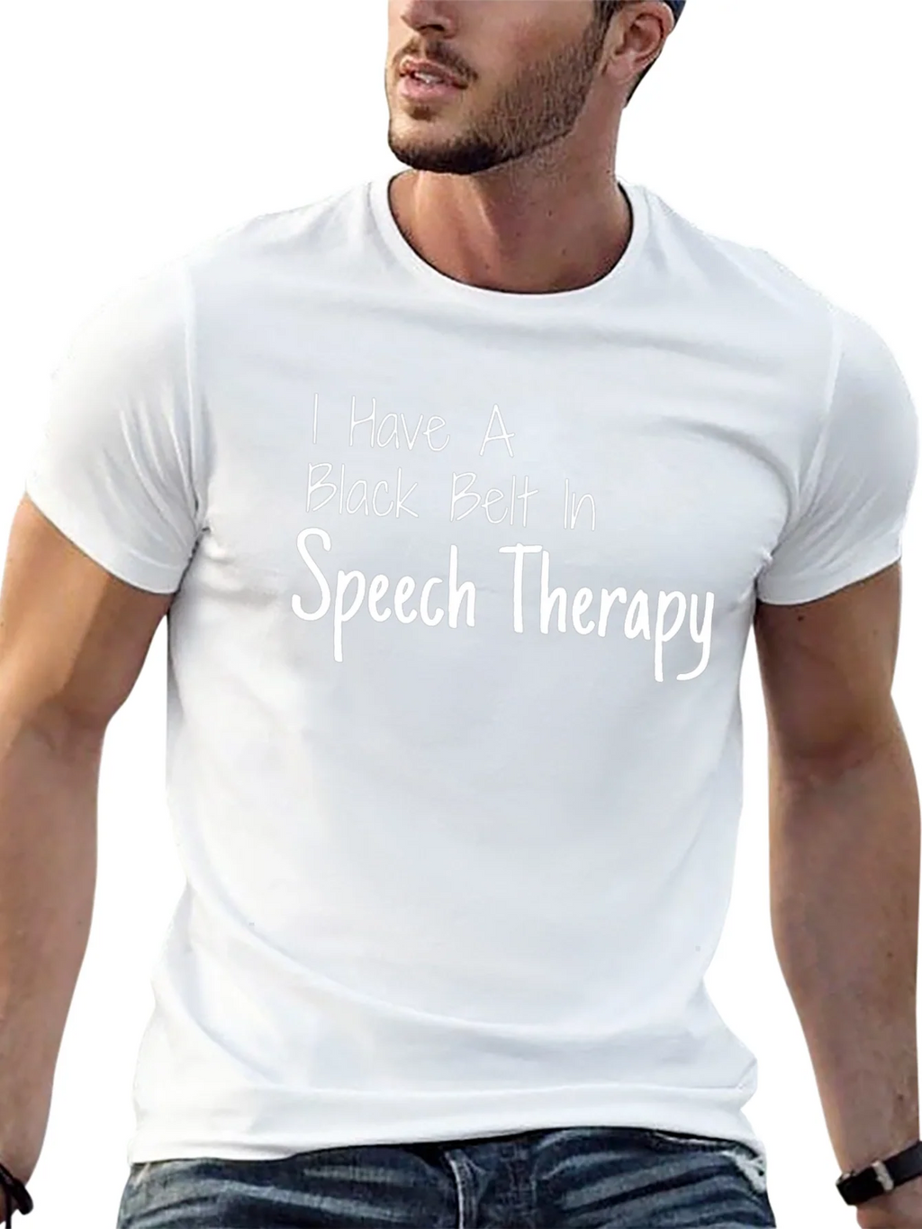 Black Belt Speech Therapy Graphic Tee - Black