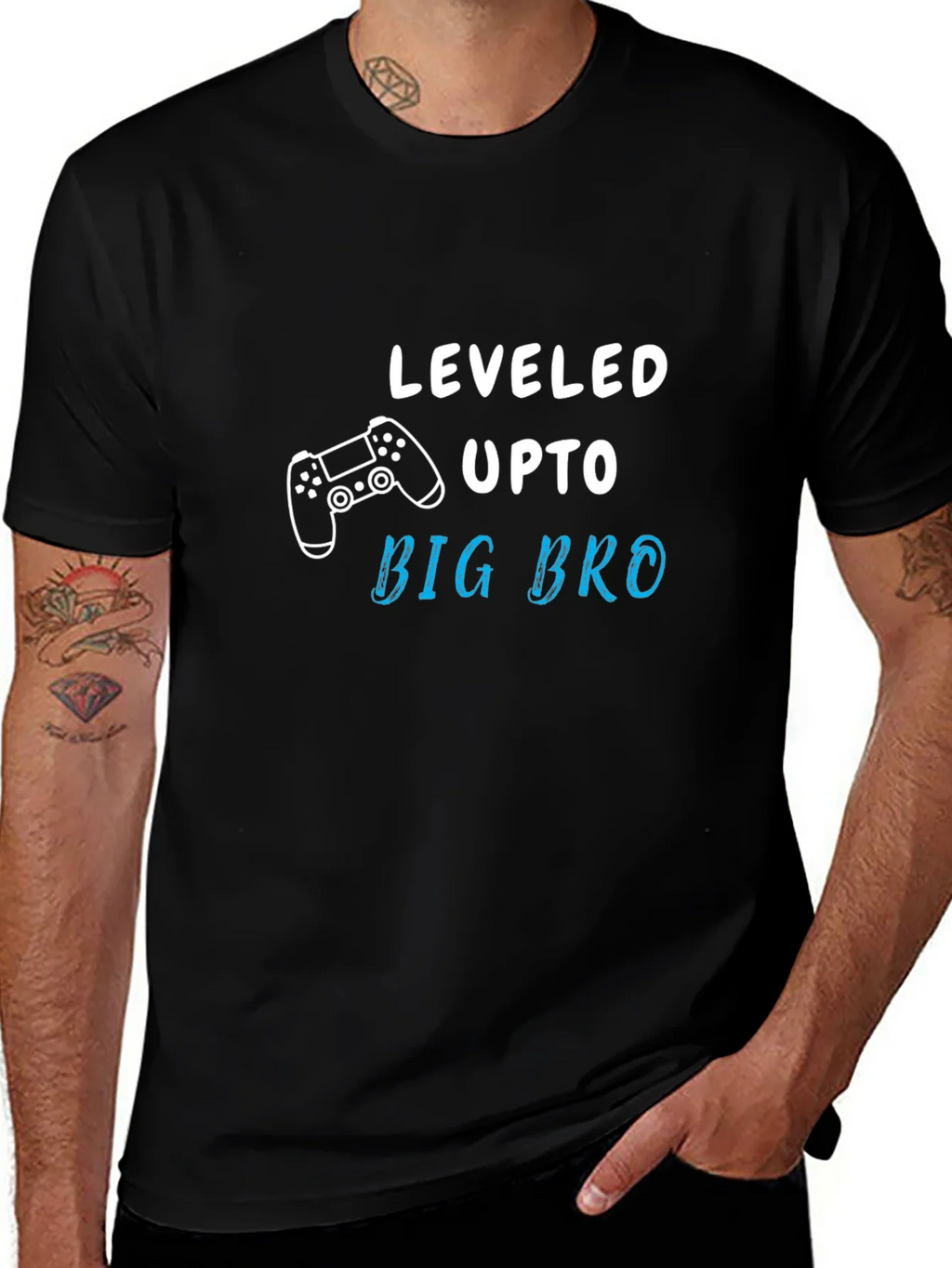 Leveled Up to Big Bro Graphic T-Shirt