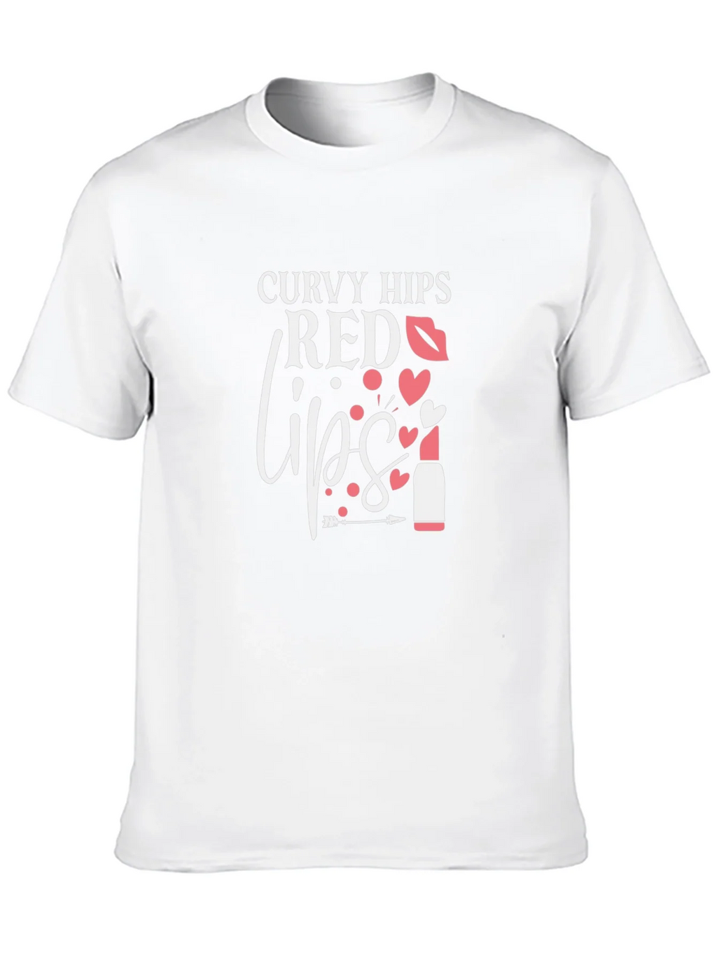 Curvy Hips Red Lips Graphic Tee