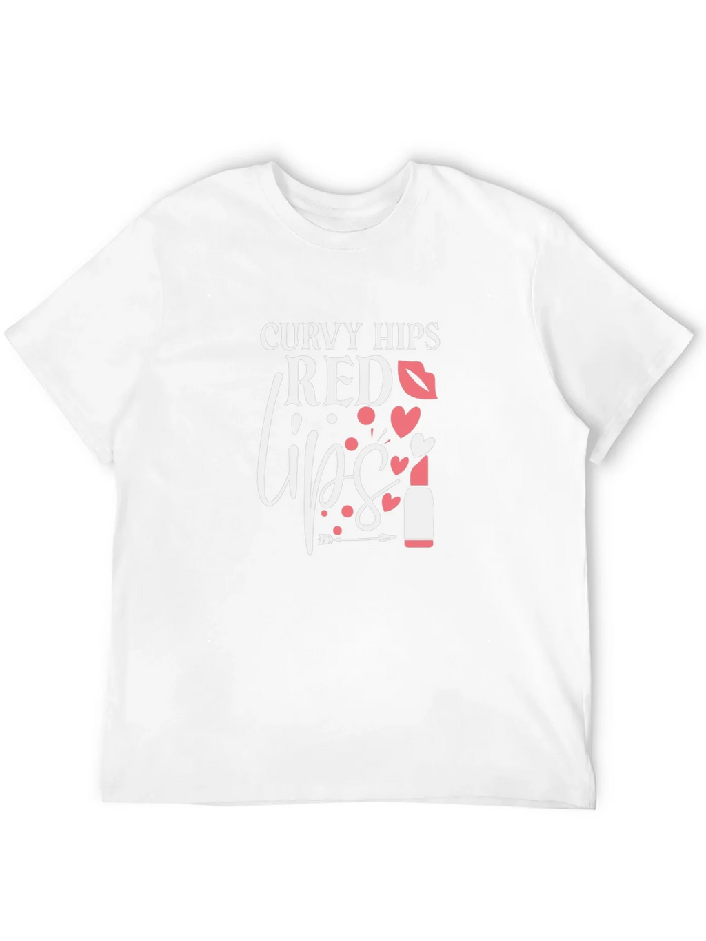 Curvy Hips Red Lips Graphic Tee