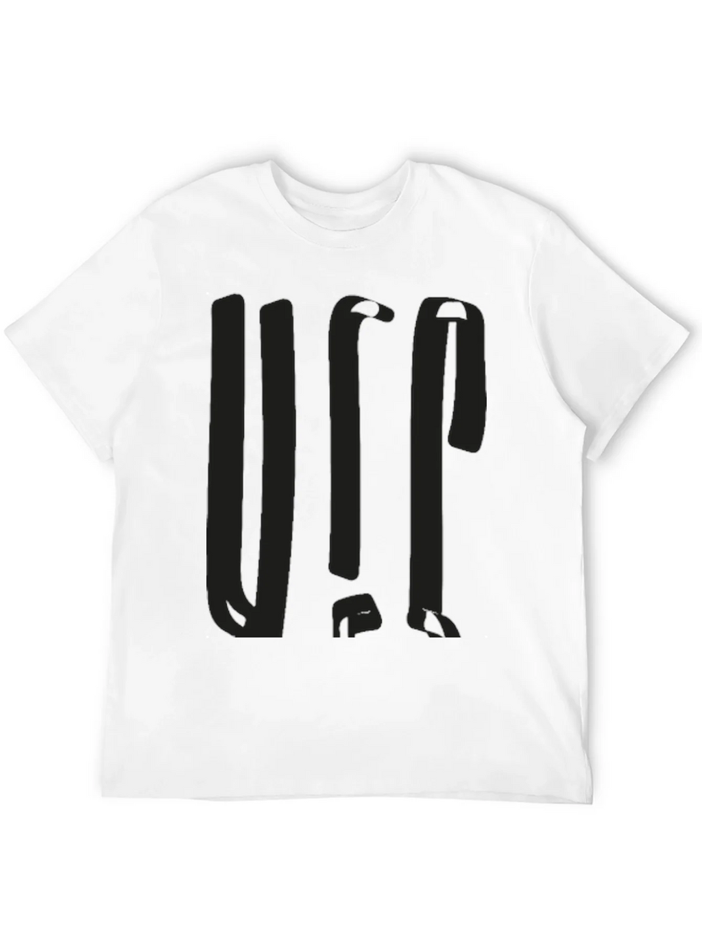 Mens Solid Black Graphic Tee