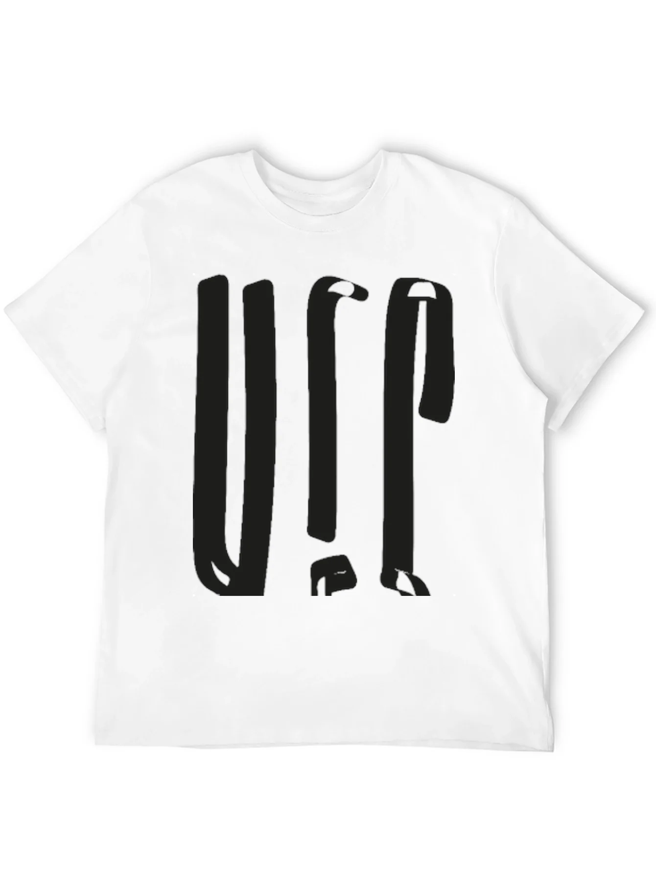 Mens Solid Black Graphic Tee