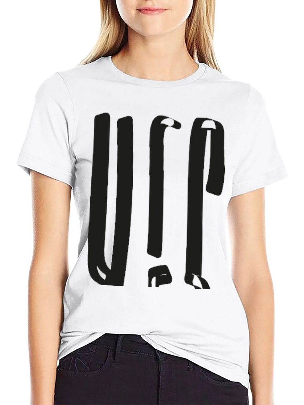Mens Solid Black Graphic Tee