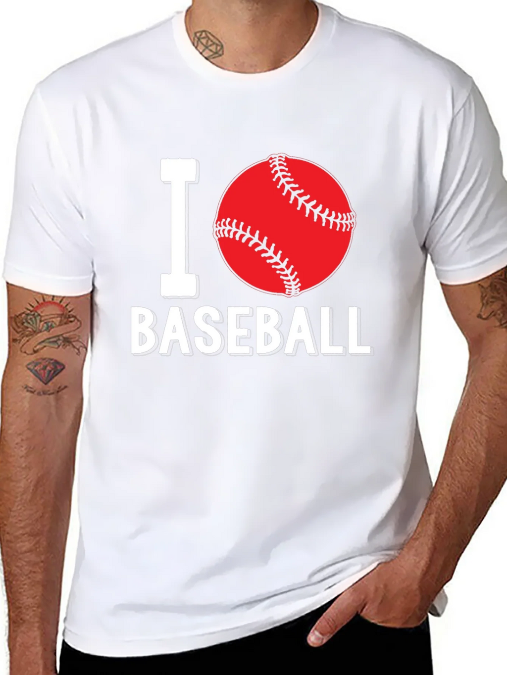 I Love Baseball Graphic T-Shirt