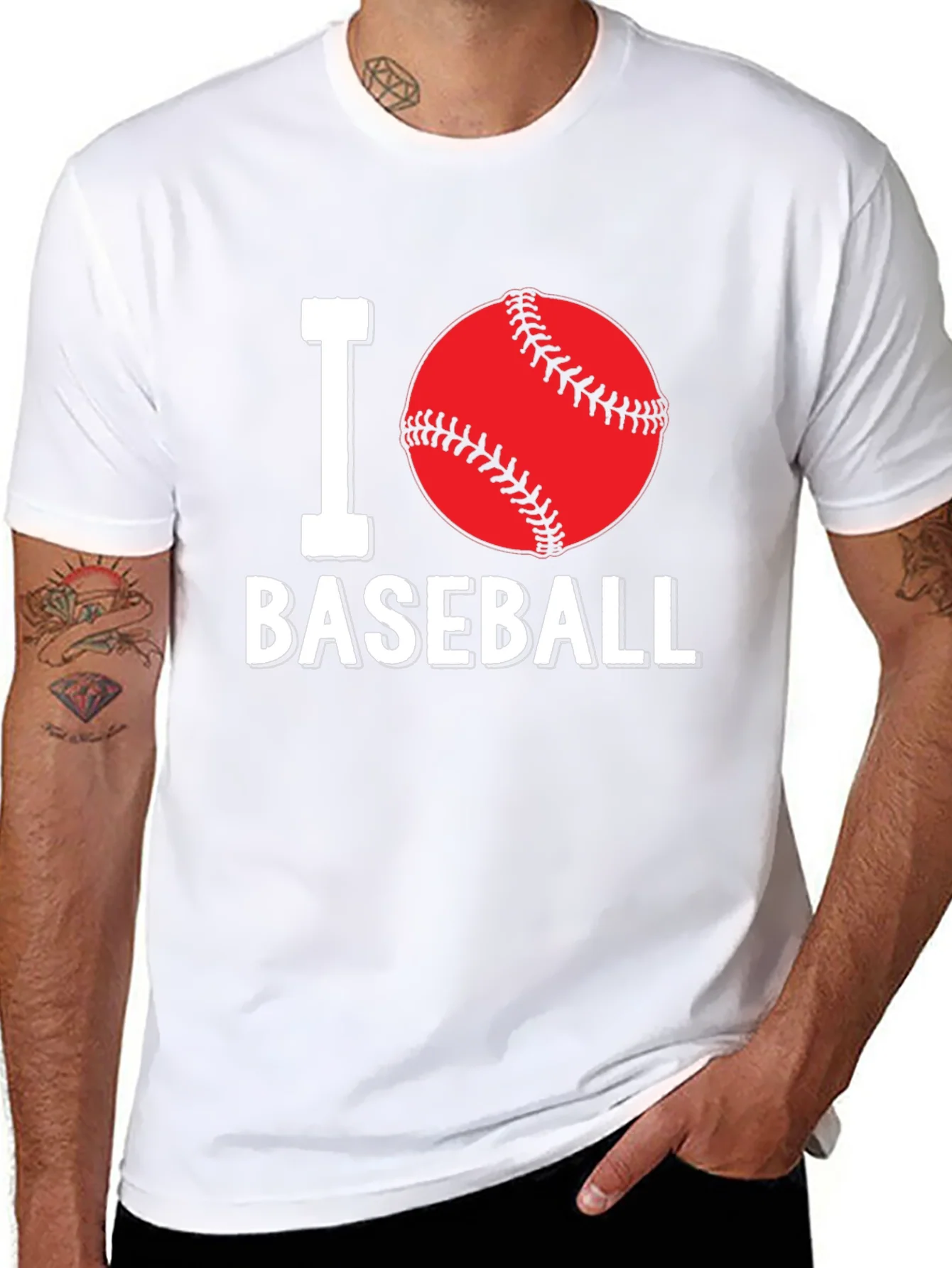 I Love Baseball Graphic T-Shirt