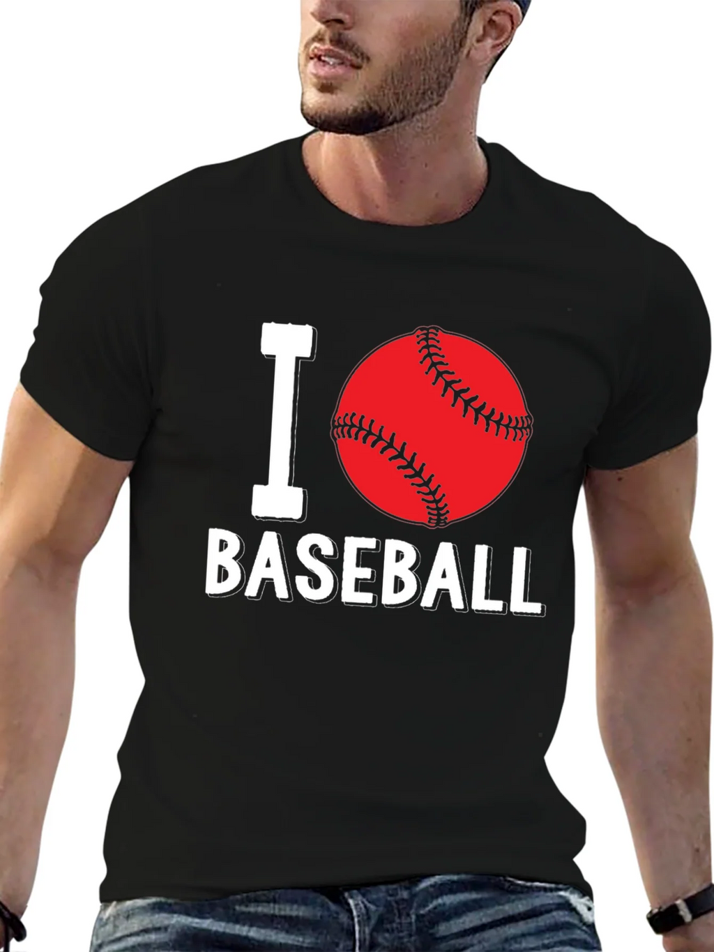 I Love Baseball Graphic T-Shirt