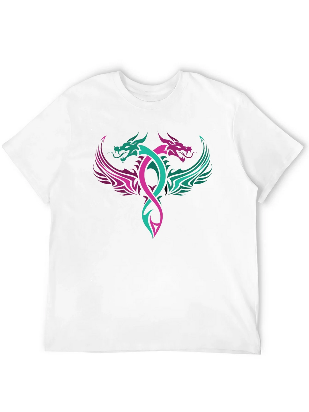 Dual Dragon Graphic Tee - Edgy Style