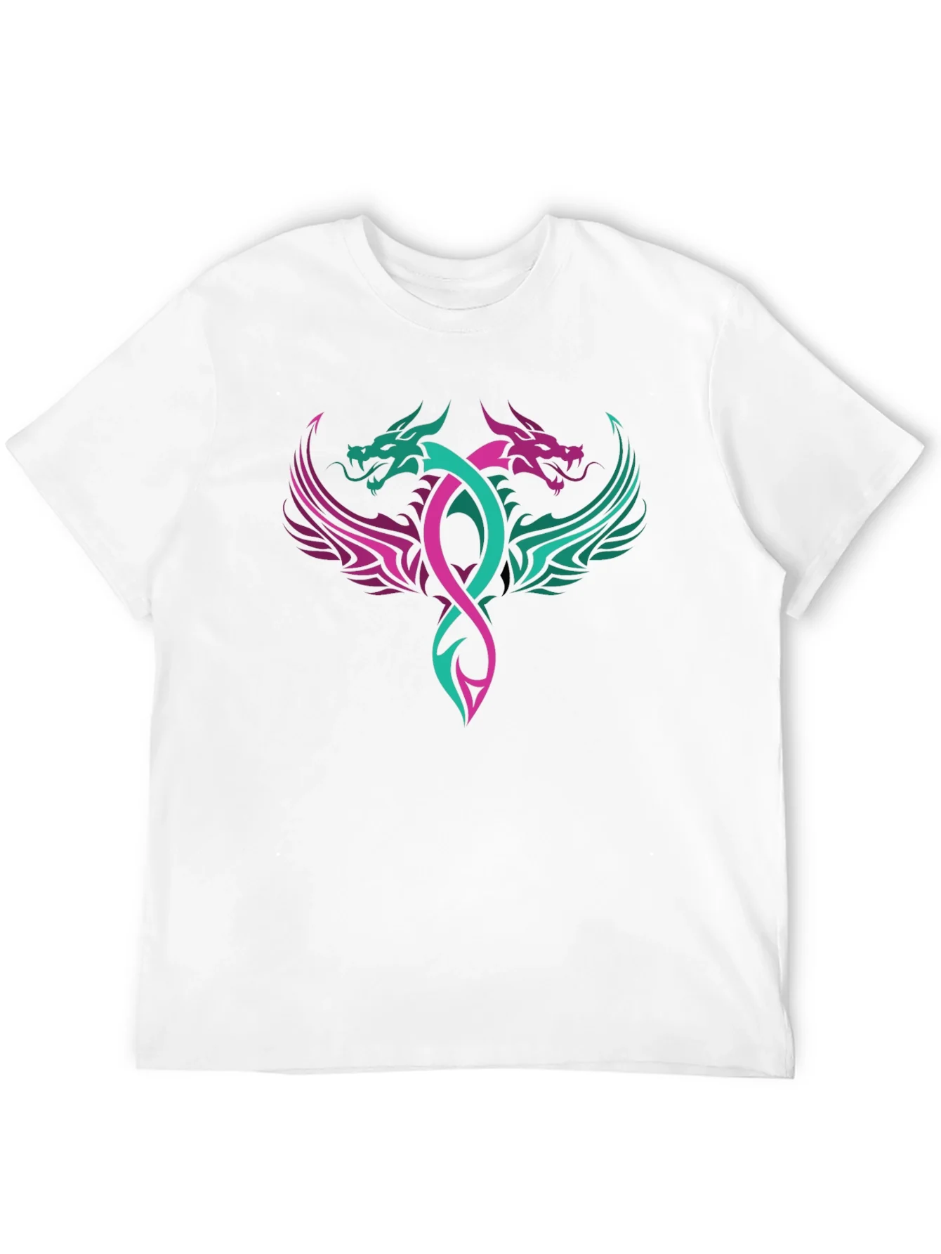 Dual Dragon Graphic Tee - Edgy Style