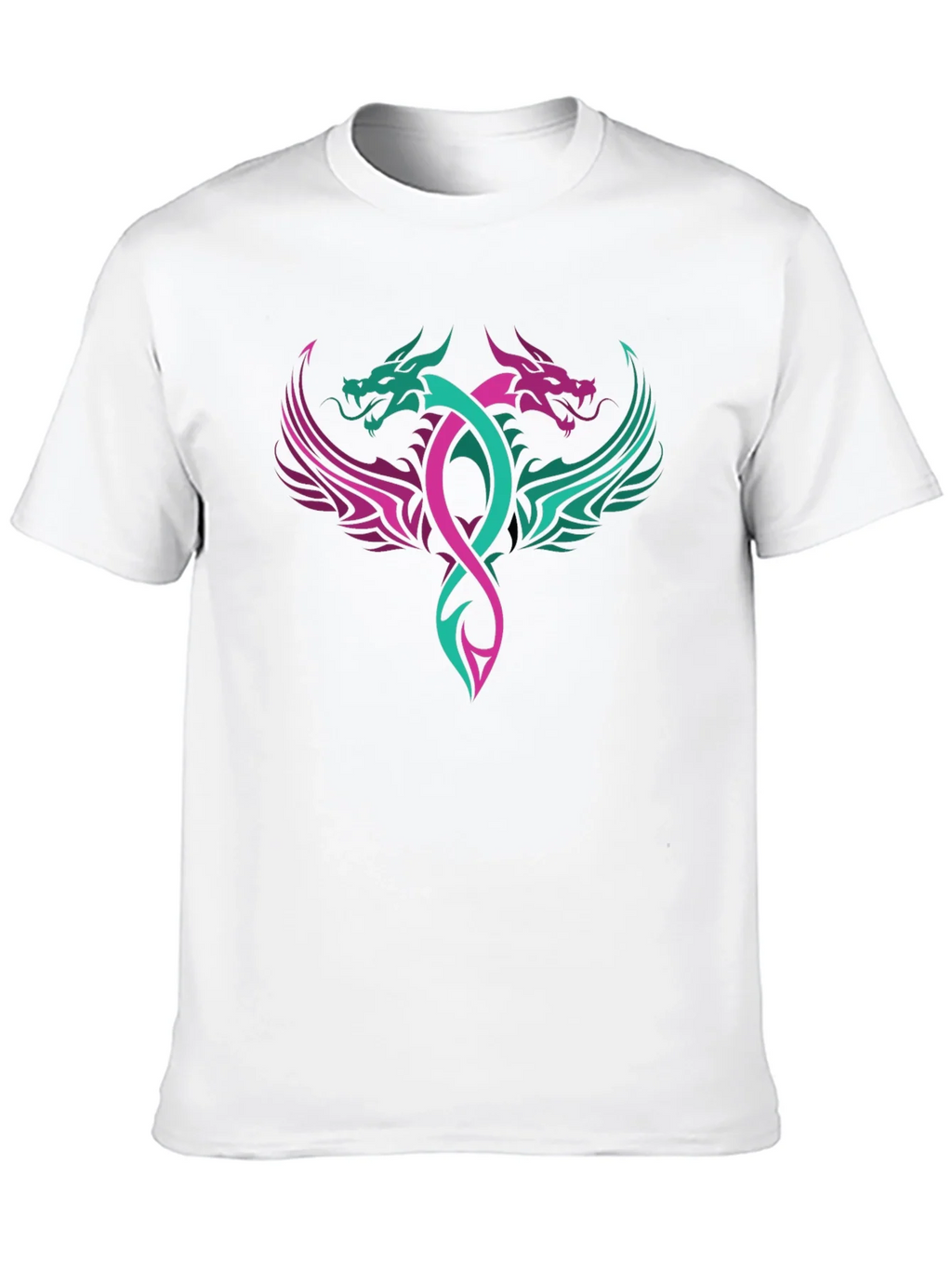 Dual Dragon Graphic Tee - Edgy Style