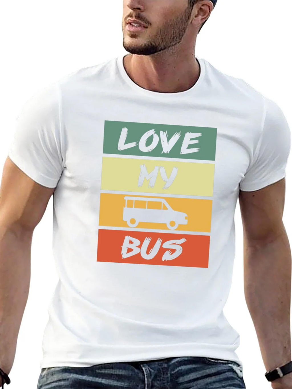 Love My Bus Retro Style T-Shirt