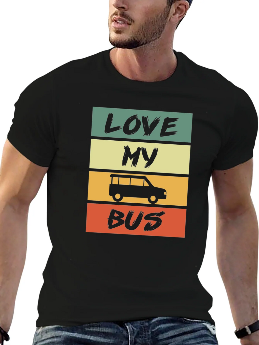 Love My Bus Retro Style T-Shirt