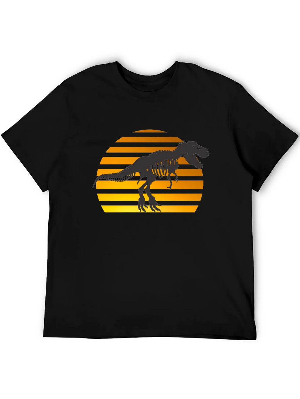 Dino Sunset T-Shirt - Black Graphic Tee