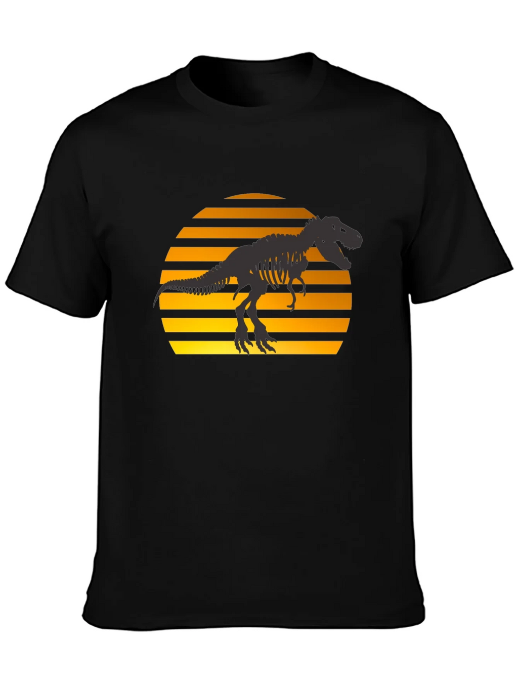 Dino Sunset T-Shirt - Black Graphic Tee