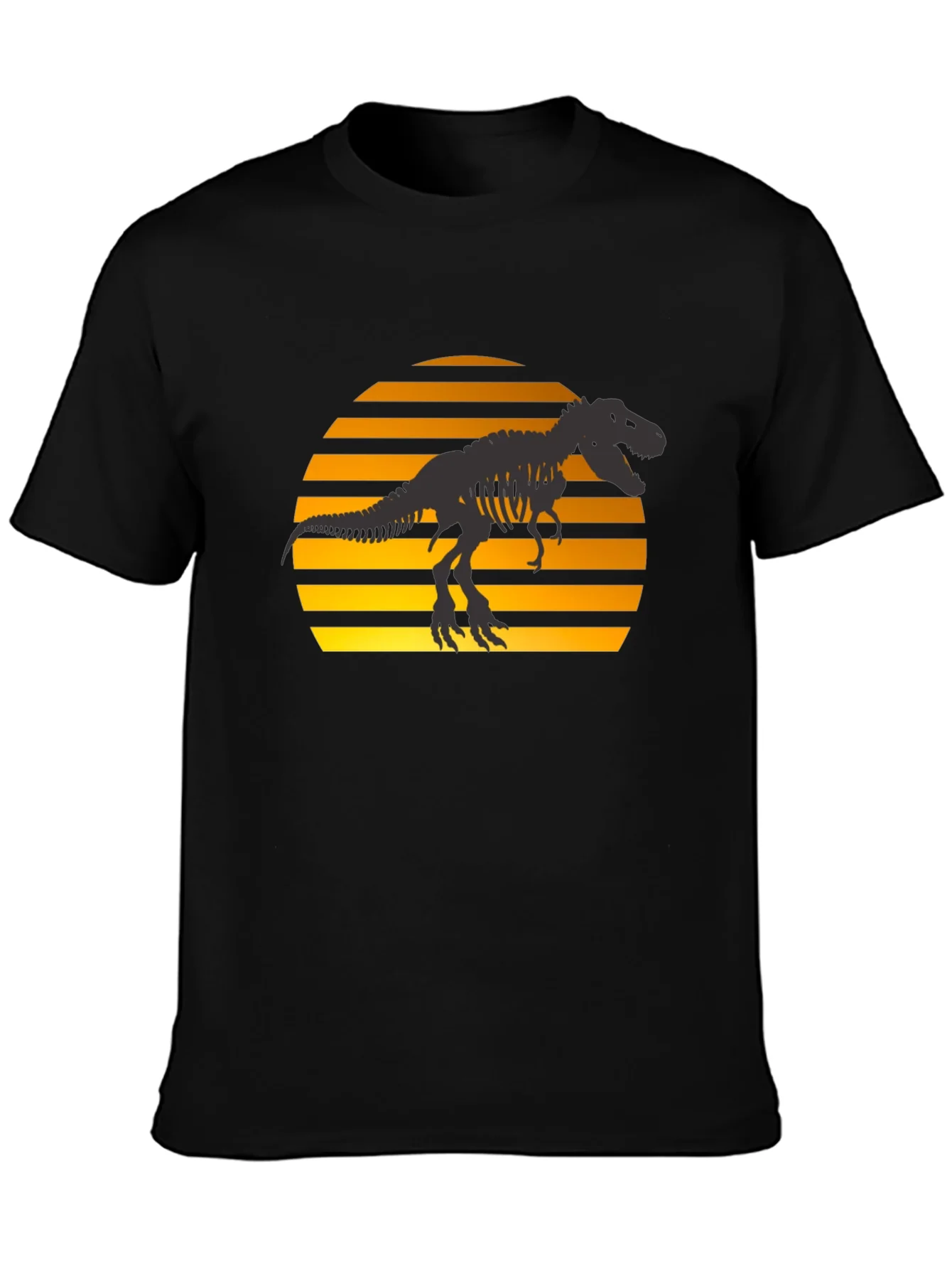 Dino Sunset T-Shirt - Black Graphic Tee