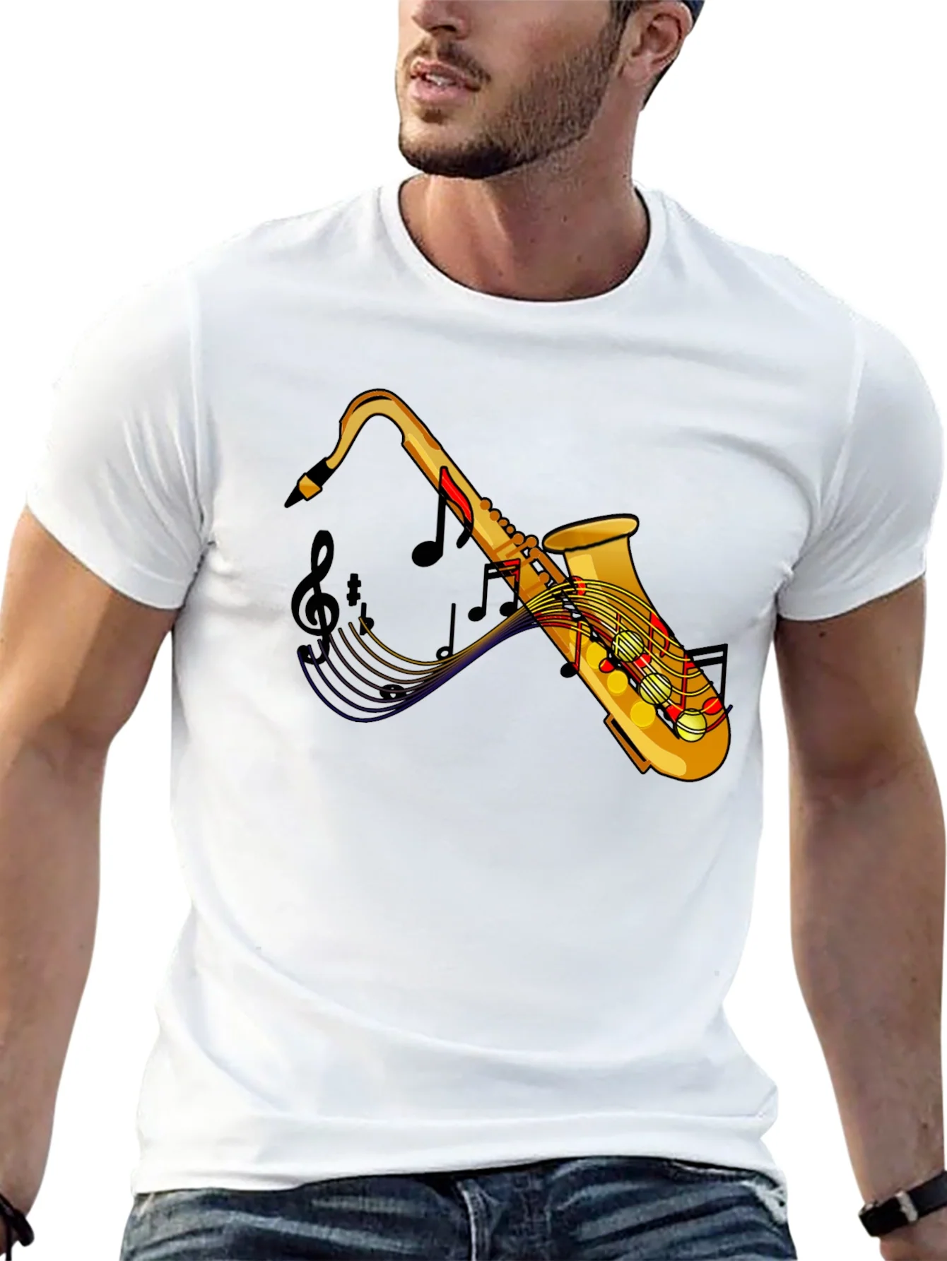 Saxophone Music T-Shirt: Stylish & Unique