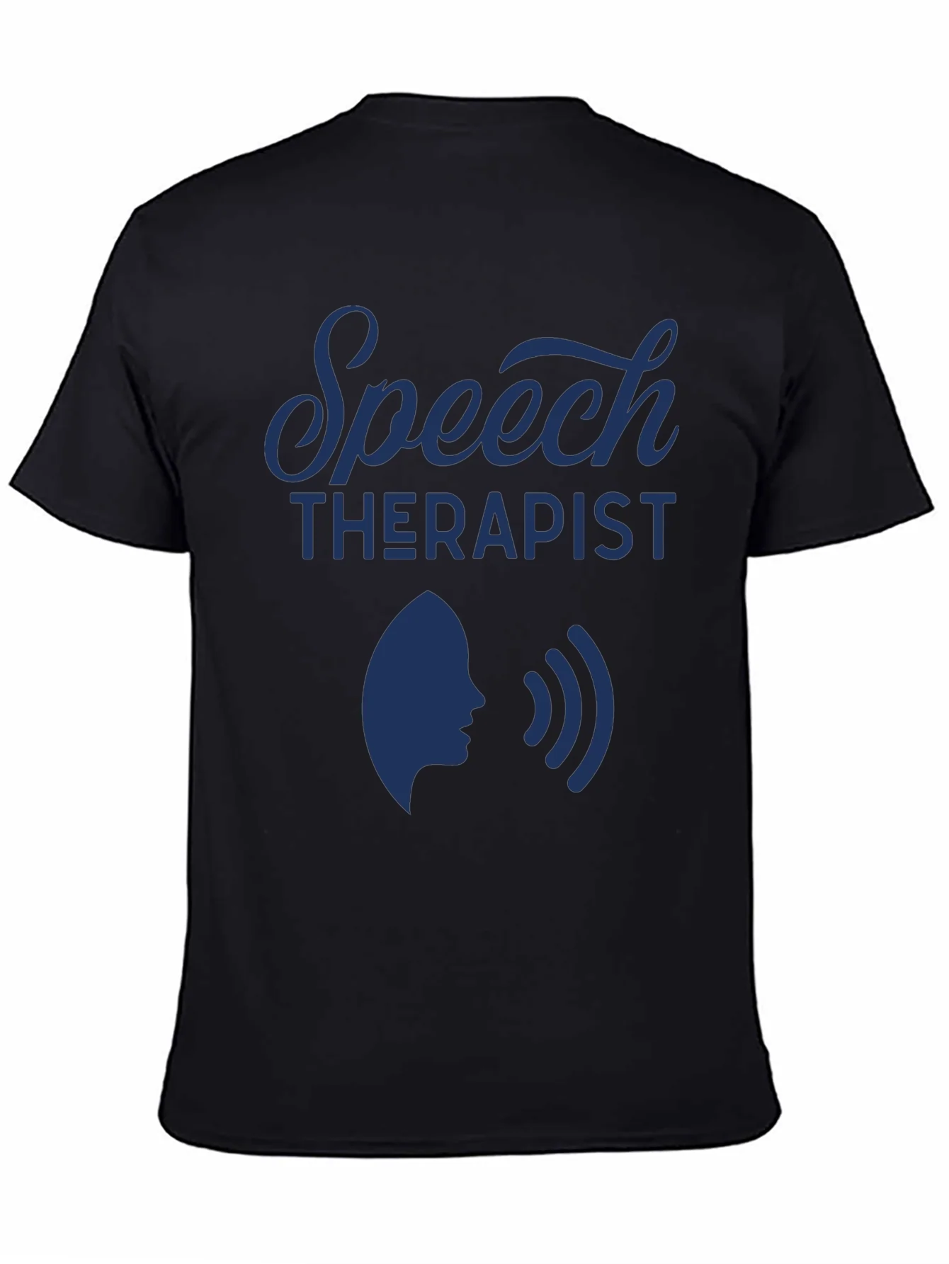 Speech Therapist Graphic Tee - Black Cotton Blend