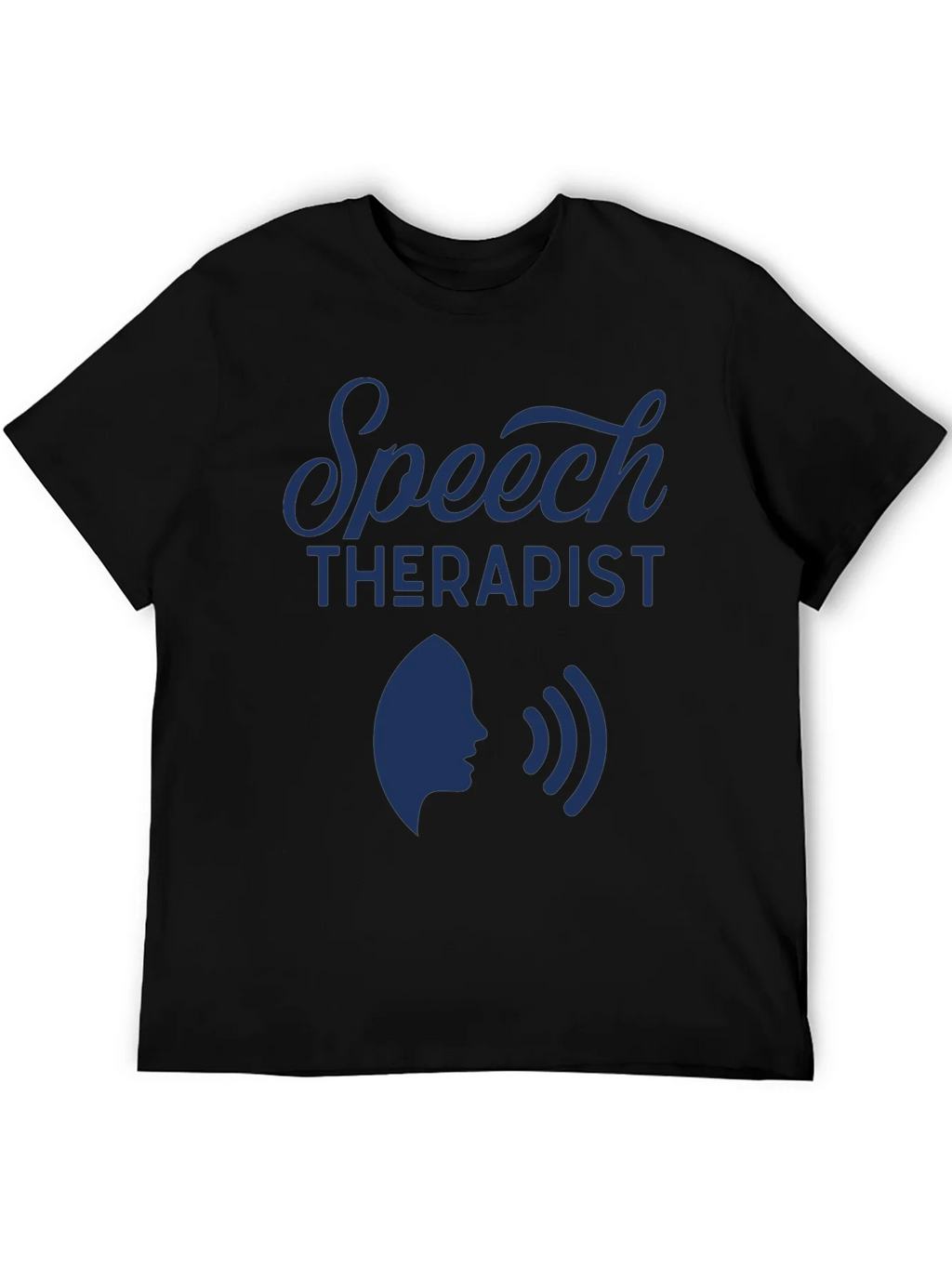 Speech Therapist Graphic Tee - Black Cotton Blend