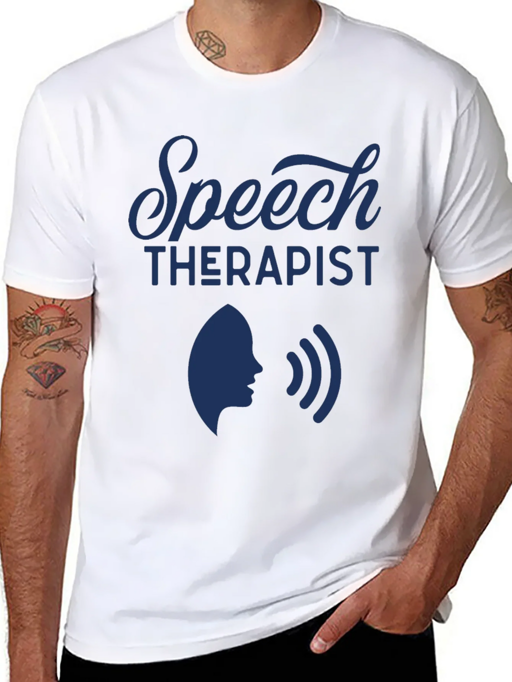 Speech Therapist Graphic Tee - Black Cotton Blend
