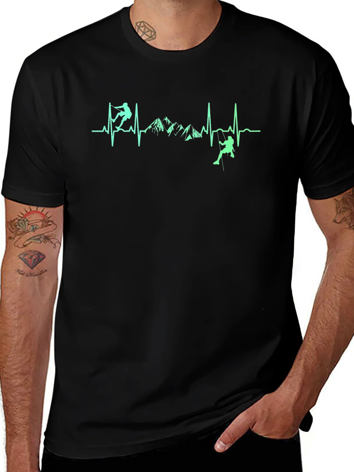 Climbing Heartbeat T-Shirt - Adventure Tee