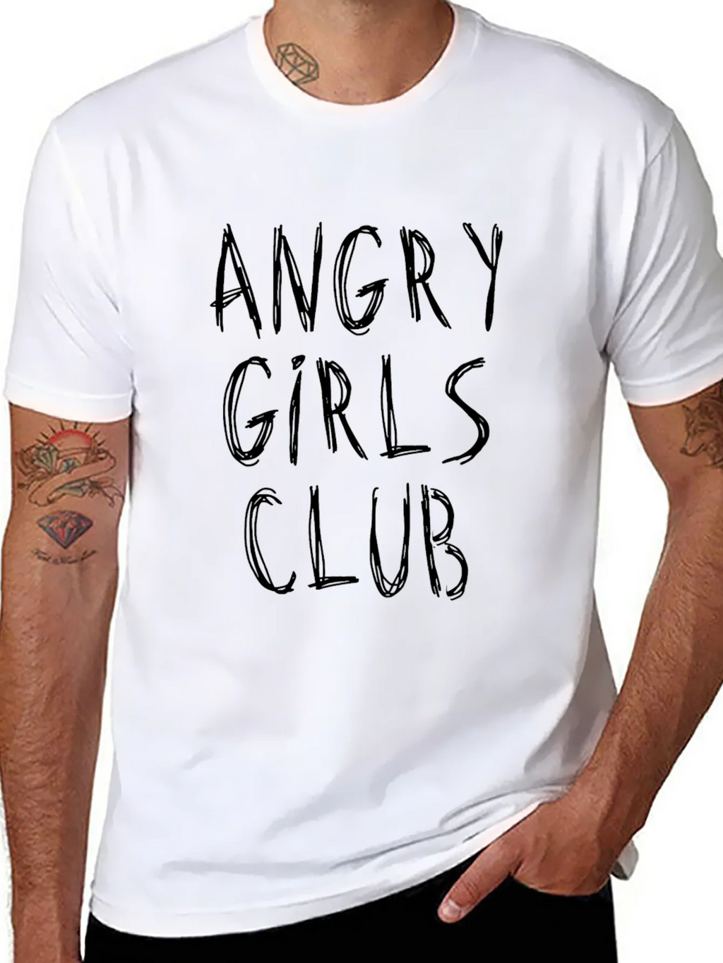 Angry Girls Club Tee - Edgy Graphic T-Shirt
