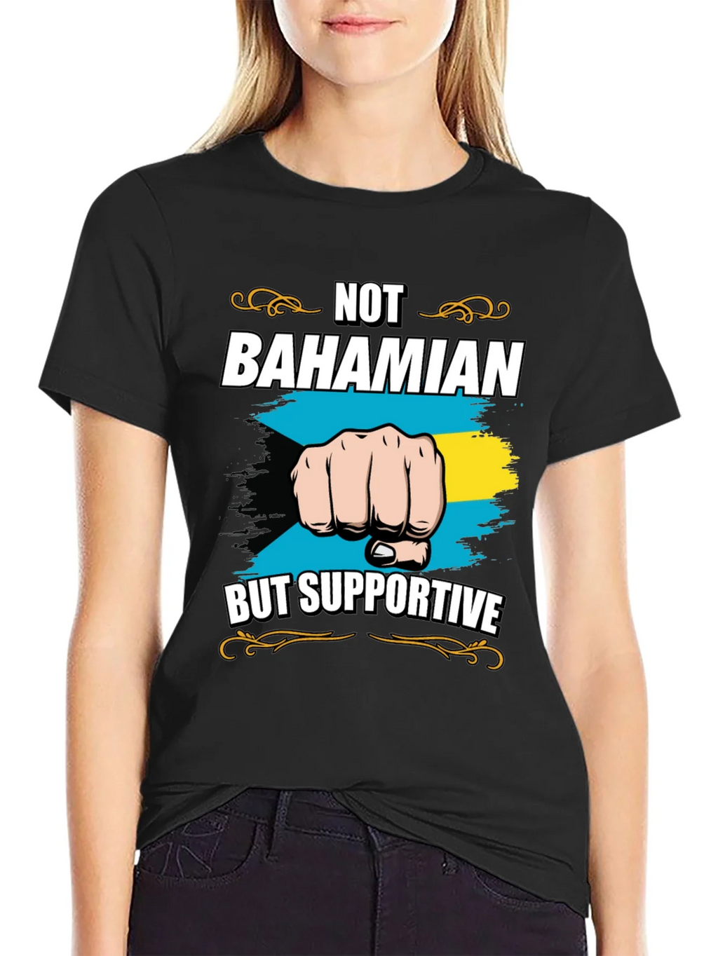 Not Bahamian But Supportive Graphic Tee